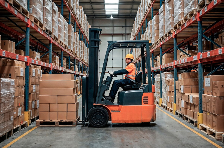 Counterbalanced forklift F1
